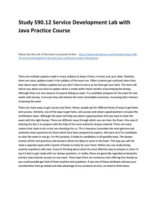 study s90 12 service development lab with java