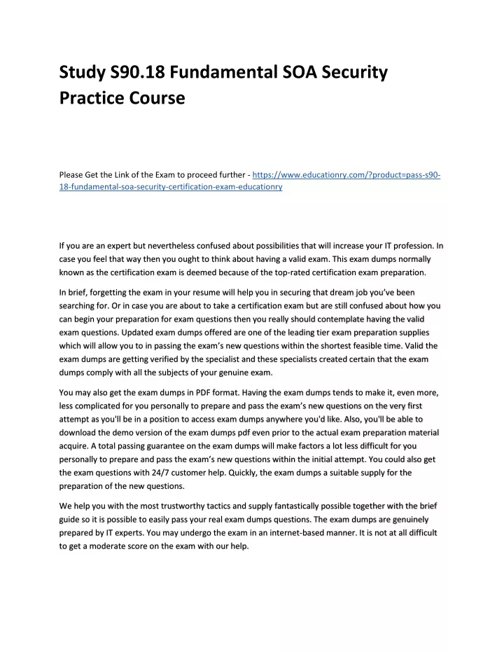 study s90 18 fundamental soa security practice