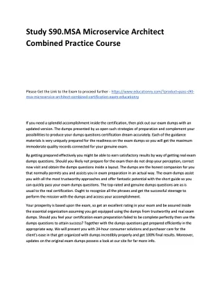 study s90 msa microservice architect combined