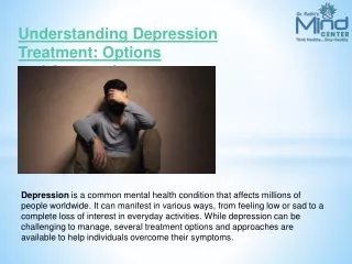 Understanding Depression Treatment Options and Approaches (1)