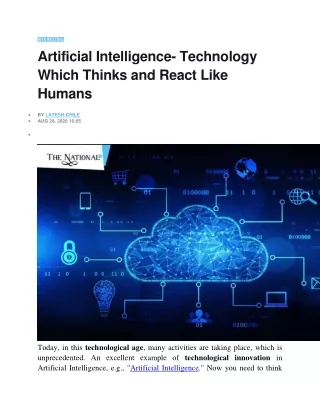 interesting artificial intelligence technology