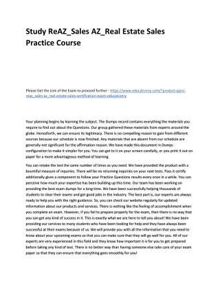 study reaz sales az real estate sales practice