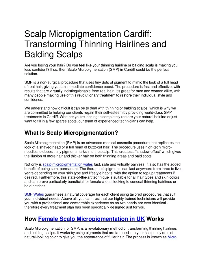 scalp micropigmentation cardiff transforming thinning hairlines and balding scalps