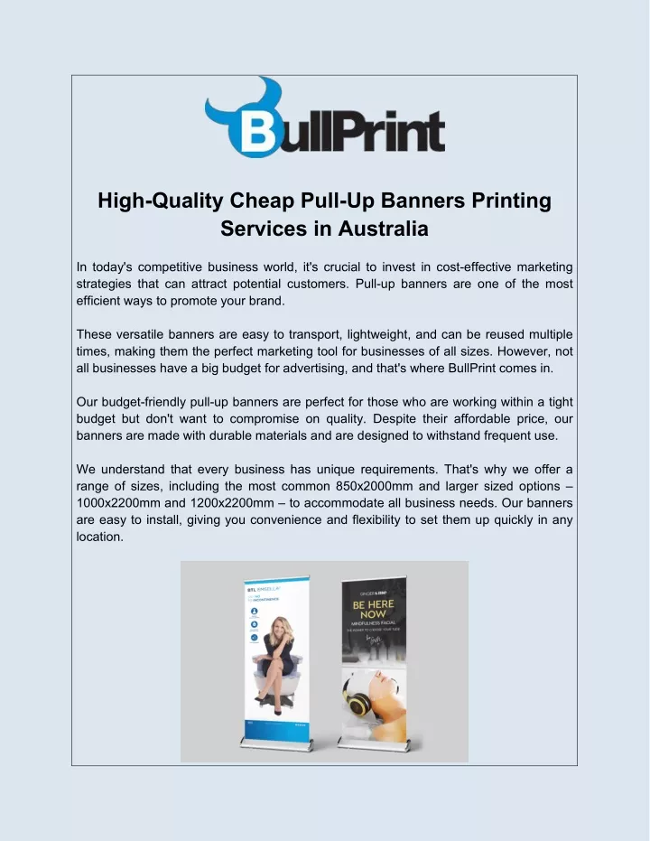 high quality cheap pull up banners printing
