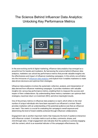 The Science Behind Influencer Data Analytics_ Unlocking Key Performance Metrics