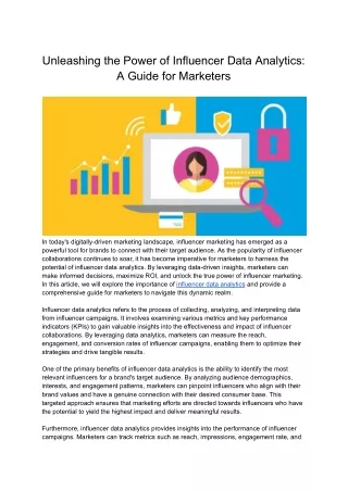 Unleashing the Power of Influencer Data Analytics_ A Guide for Marketers