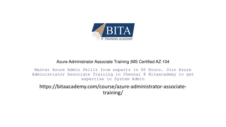 azure administrator associate training ms certified az 104