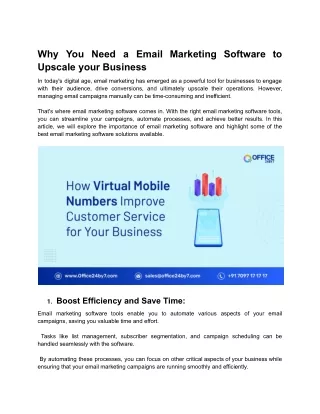 Why You Need a Email Marketing Software to Upscale your Business