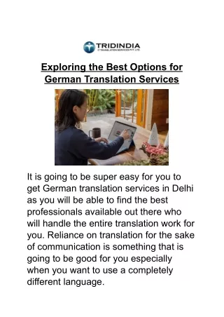 Evaluating the Finest Options for Relevant German Translation Services