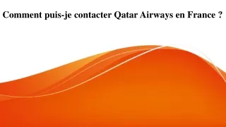 Comment puis-je contacter Qatar Airways en France