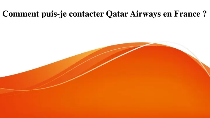comment puis je contacter qatar airways en france