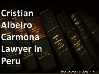 Cristian Albeiro carmona Lawyer in Peru