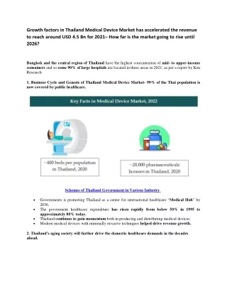 growth factors in thailand medical device market