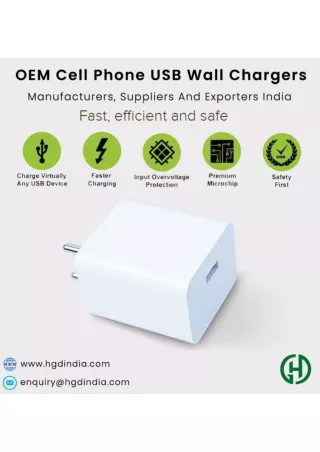 Mobile Phone Dual Usb Chargers Manufacturers, Suppliers And Exporters India HGD INDIA