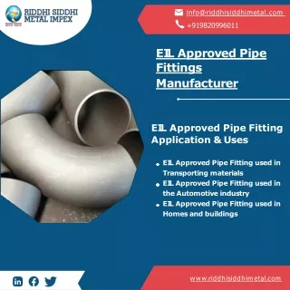 EIL Approved Pipe Fittings | IBR Approved Pipe Fittings : Riddhi Siddhi Metal Im