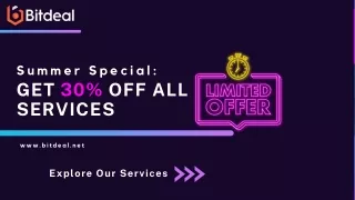 Summer Special: Get 30% Off on Crypto, NFT, Metaverse and All Services