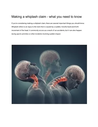 making a whiplash claim what you need to know