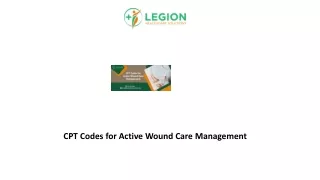 cpt codes for active wound care management