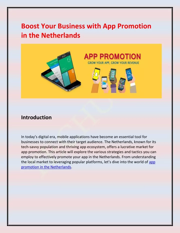 boost your business with app promotion