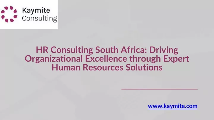 hr consulting south africa driving organizational