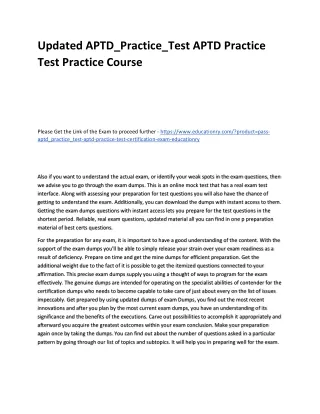updated aptd practice test aptd practice test