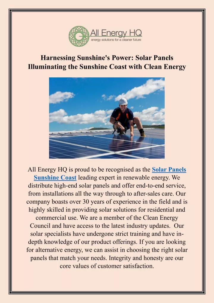 harnessing sunshine s power solar panels