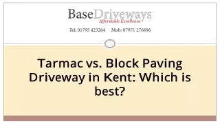 tarmac vs block paving driveway in k ent w hich