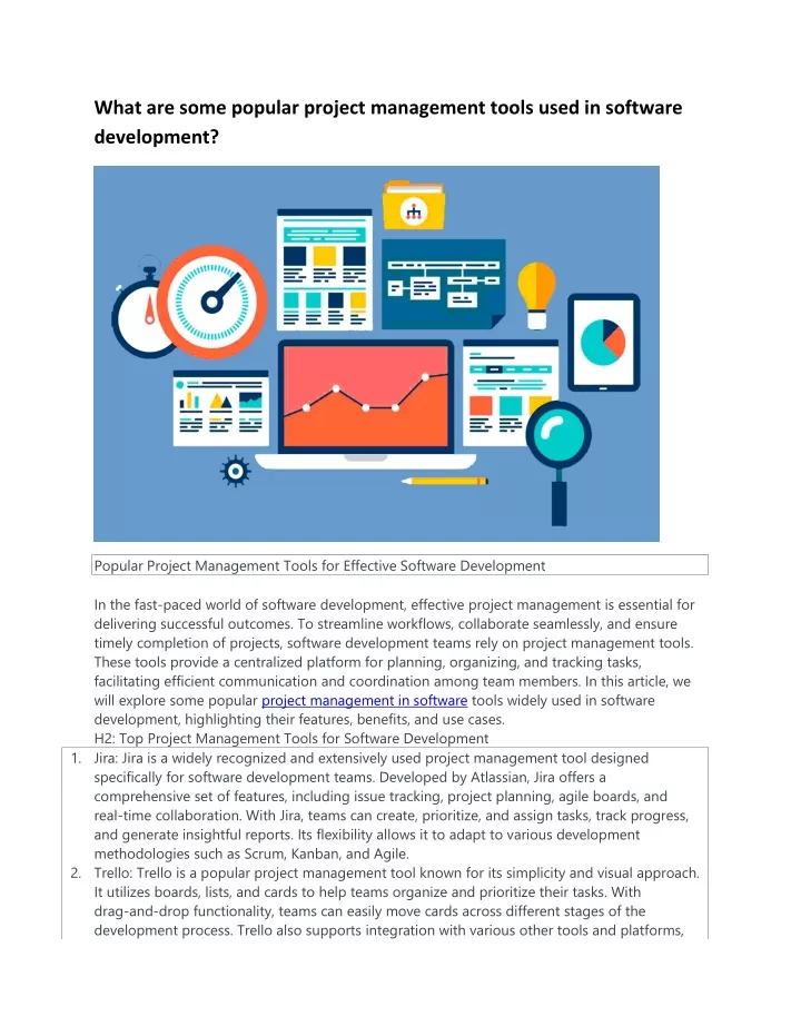 what are some popular project management tools