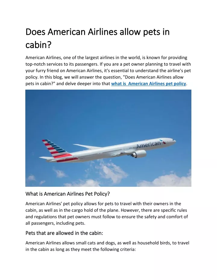 ppt-does-american-airlines-allow-pets-in-cabin-powerpoint