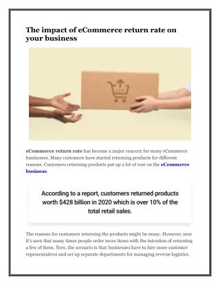 the impact of ecommerce return rate on your