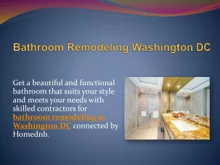 Bathroom Remodeling Washington DC