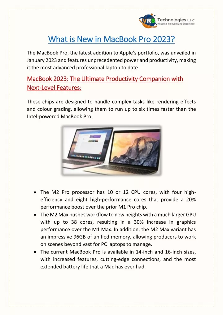 what is n what is new in macbook pro 2023