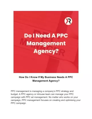 PPC Management Agency