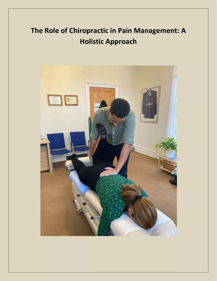 the role of chiropractic in pain management