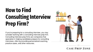 How to Find Consulting Interview Prep Firm