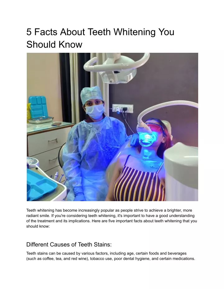 5 facts about teeth whitening you should know