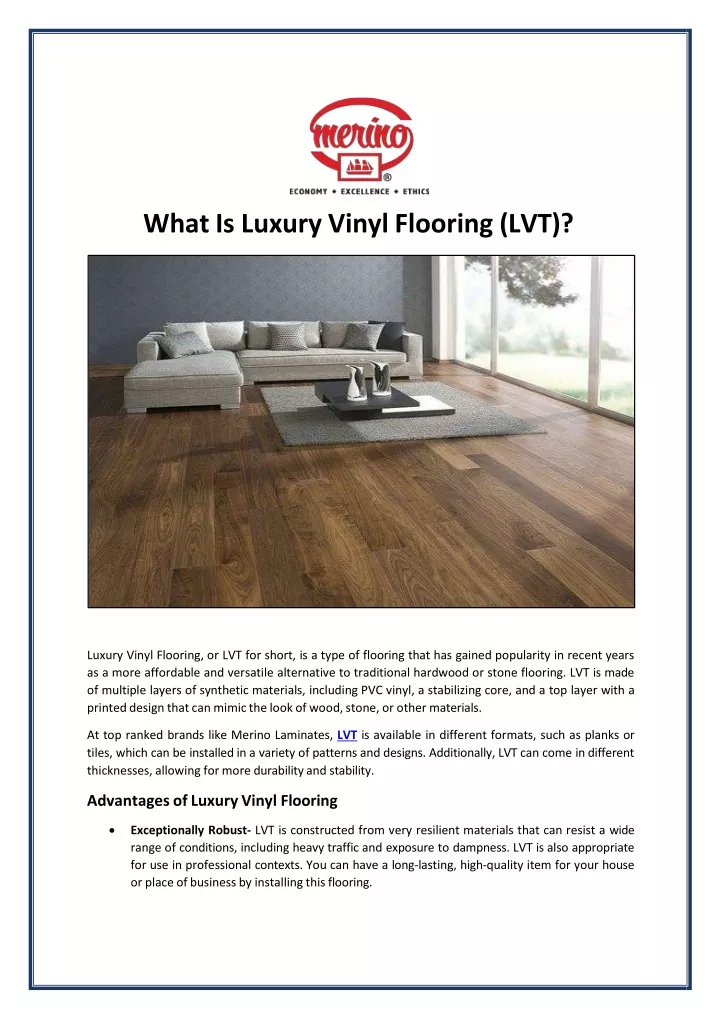 what is luxury vinyl flooring lvt