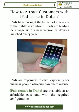 ipad lease dubai