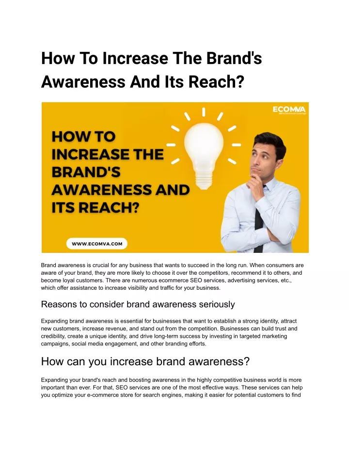 how to increase the brand s awareness