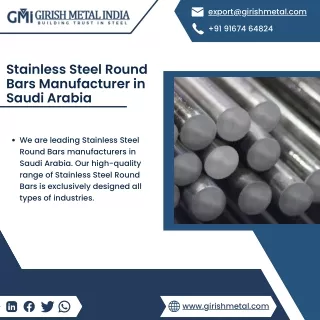 Stainless Steel Round Bars Manufacturer in Saudi Arabia / Oman / Qatar / Kuwait