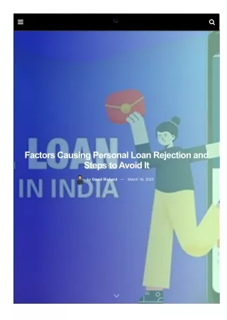 Factors Causing Personal Loan Rejection and Steps to Avoid It