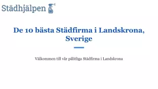 Bästa Städfirma i Landskrona