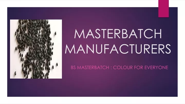 masterbatch manufacturers