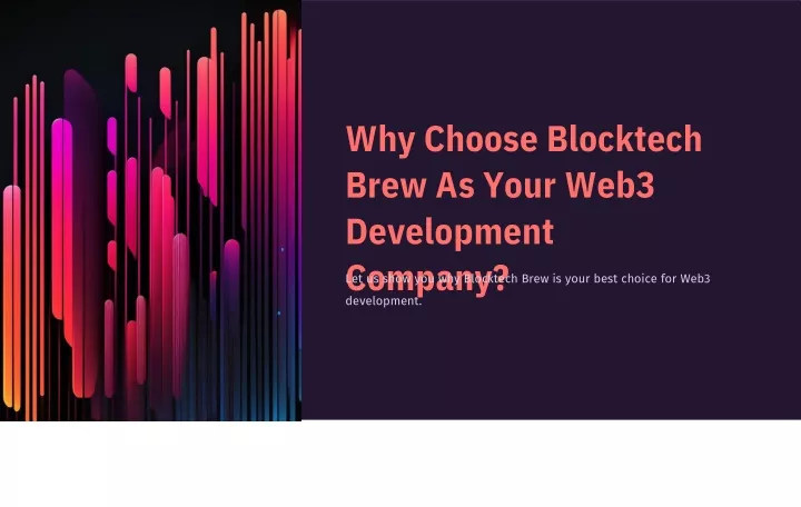 why choose blocktech brew as your web3