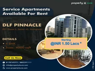 Service Apartments for Rent in Gurgaon | DLF Pinnacle Gurgaon