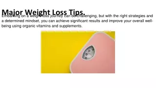 major weight loss tips