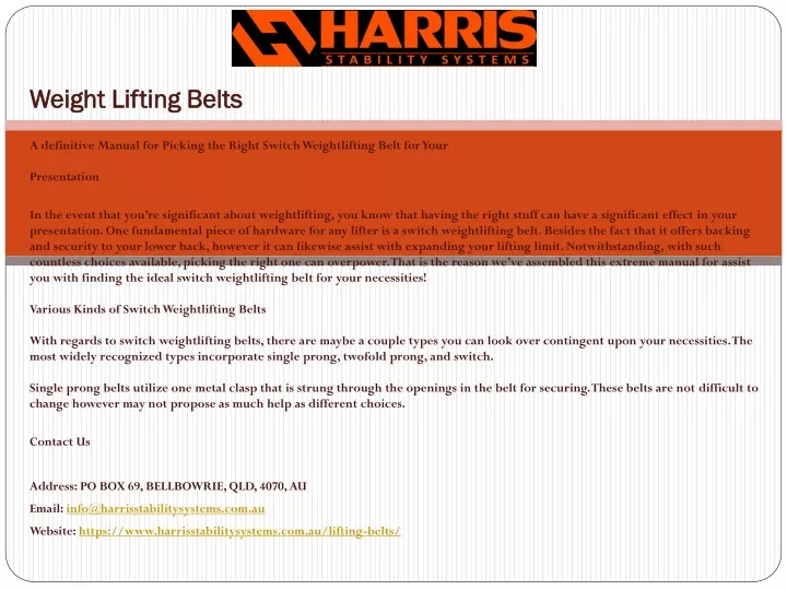 weight lifting belts