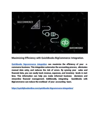 maximizing e ciency with quickbooks bigcommerce