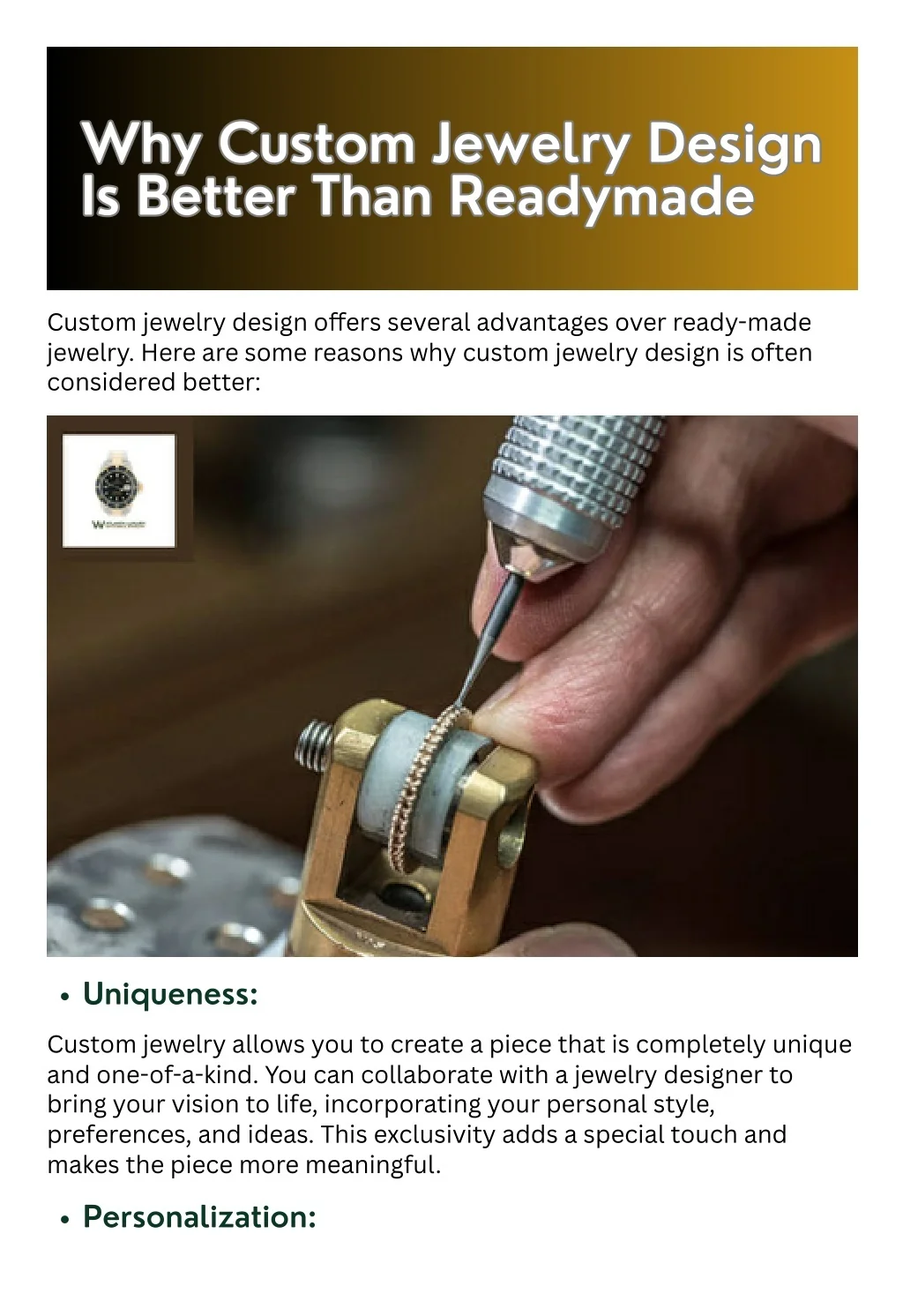 PPT - Why Custom Jewelry Design Is Better Than Readymade PowerPoint ...