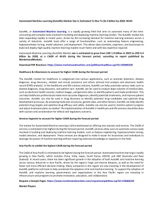 automated machine learning automl market size